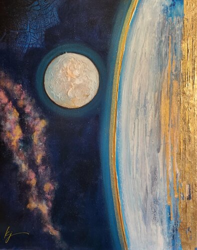 The View At the Edge of Earth von Karine Jeuffroy, Malerei kaufen auf Singulart