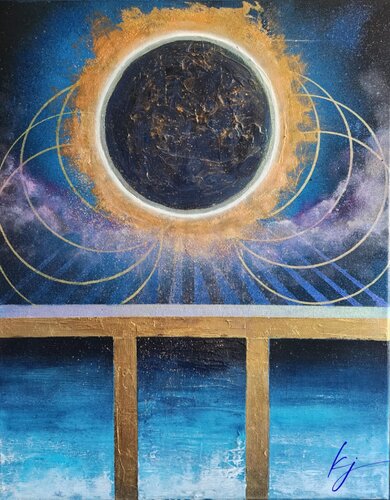 Ring of Fire Eclipse von Karine Jeuffroy, Malerei kaufen auf Singulart