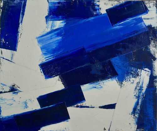 Blue slabs van Marcus Hodge, Schilderij te koop op Singulart
