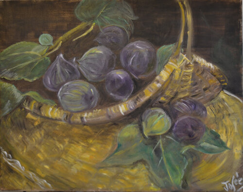 panier de figues van Marie-josé Deroide, Schilderij te koop op Singulart