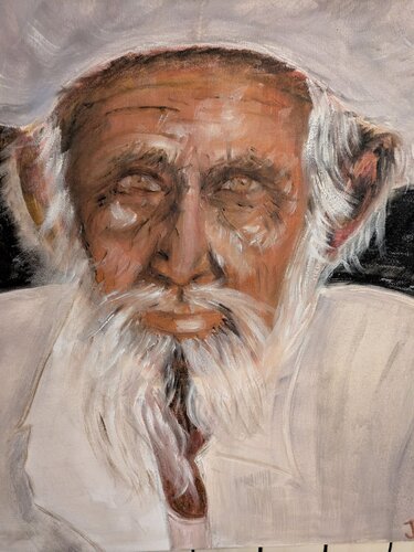 portrait d'un Sage indien van Marie-josé Deroide, Schilderij te koop op Singulart