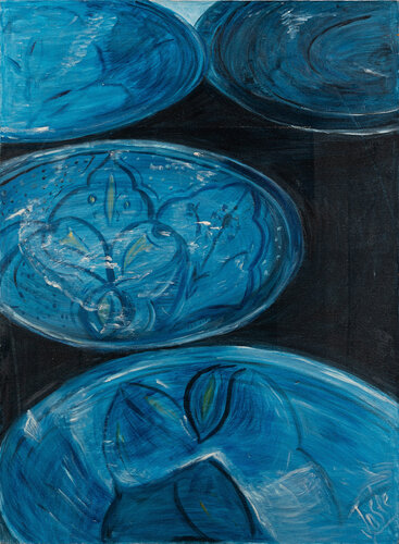 Le bleu de Safi au Maroc by Marie-josé Deroide, Painting for Sale on Singulart