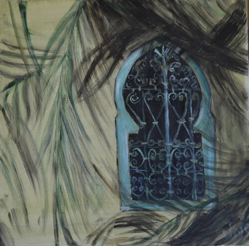 fenêtre de l'ombre et du mystère par Marie-josé Deroide, Peinture en vente sur Singulart