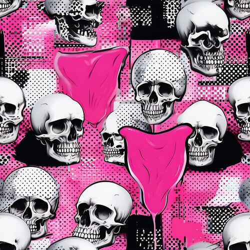 Pinki Skullworld van Carmen Hamelmann, Afdruk te koop op Singulart