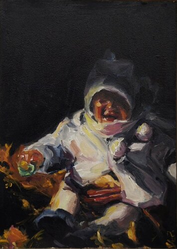 The pacifier von diego Cuéllar, Malerei kaufen auf Singulart