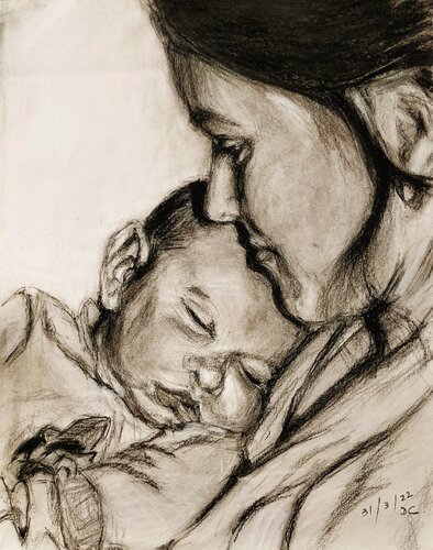 Looking back von diego Cuéllar, Malerei kaufen auf Singulart