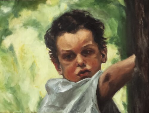 The cherub. von diego Cuéllar, Malerei kaufen auf Singulart