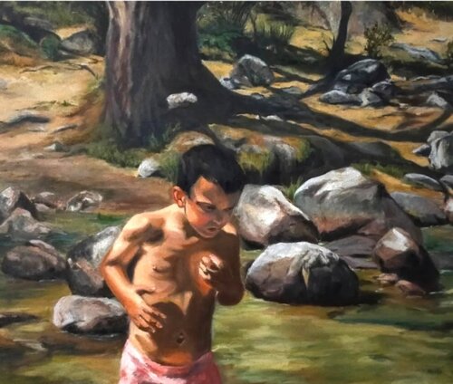 Feeling the river von diego Cuéllar, Malerei kaufen auf Singulart