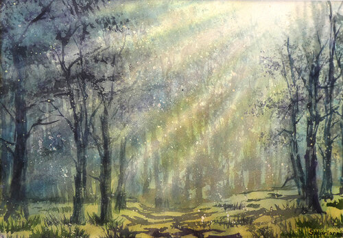 Im Wald par Mariana Scvo, Peinture en vente sur Singulart