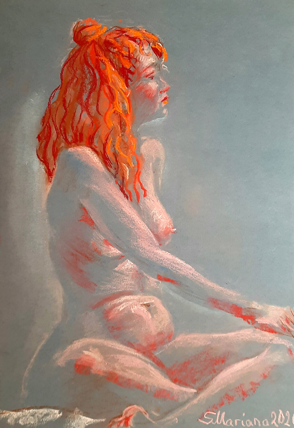 Die Rotharige Mariana Scvo Drawing for sale