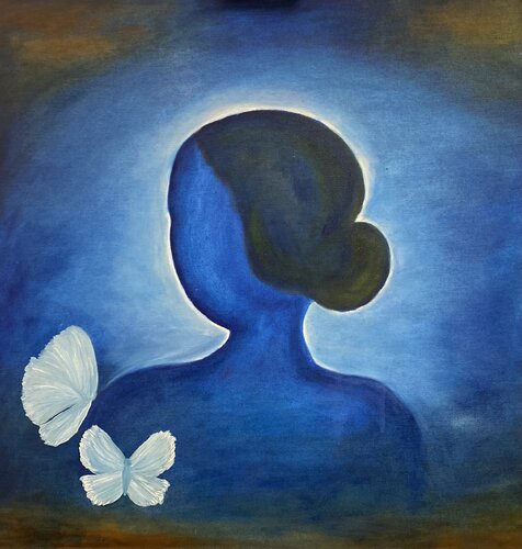 Blue Glow von Laura Lassa, Malerei kaufen auf Singulart