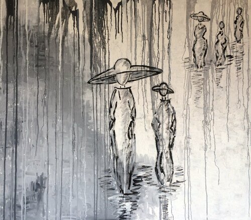 Klobouky im Nebel by Laura Lassa, Painting for Sale on Singulart
