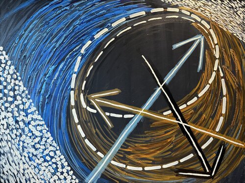 Richtungspfeile von Alena Röhrer, Malerei kaufen auf Singulart