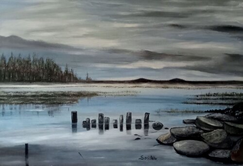 Lac brumeux von SONIOTOLO, Malerei kaufen auf Singulart