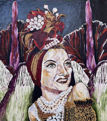 Carmen Miranda de MariaTeresa Ortiz-Naretto, Pintura a la venta en Singulart
