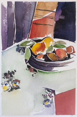 AMAtisse Frutta e viola von Francesca Lagonia, Malerei kaufen auf Singulart