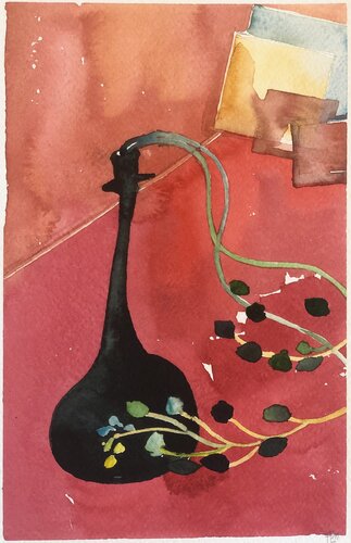 AMAtisse Vaso e rosso by Francesca Lagonia, Painting for Sale on Singulart