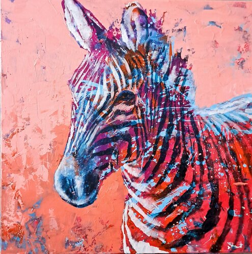 Zebra 3 van Petr Seda, Schilderij te koop op Singulart