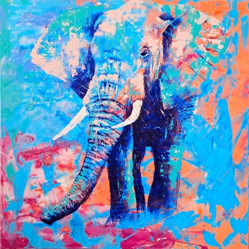 Elephant 5 de Petr Seda, Pintura a la venta en Singulart