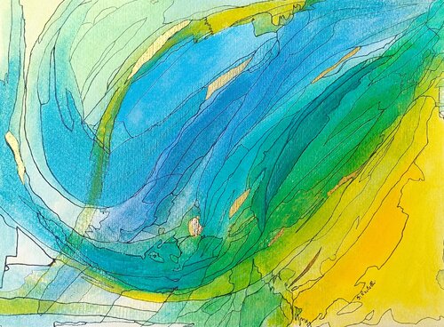 Blue and Yellow by Francesca Licchelli, Painting for Sale on Singulart