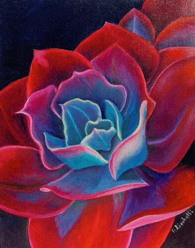 Red and Blue van Francesca Licchelli, Schilderij te koop op Singulart