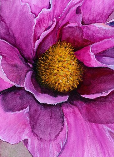 Violet and yellow de Francesca Licchelli, Pintura a la venta en Singulart