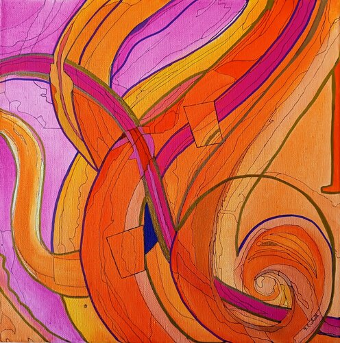 Orange and Pink by Francesca Licchelli, Painting for Sale on Singulart