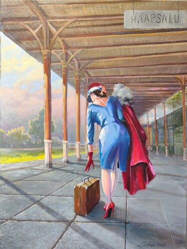 She Arrived with the Sun by Ahto Laadoga, Painting for Sale on Singulart