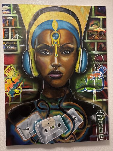 Nefetari’s Hiphop di Stepheny Marie Rosann Estes, Pittura in vendita su Singulart