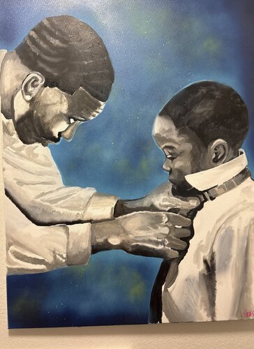 Tie the tie di Stepheny Marie Rosann Estes, Pittura in vendita su Singulart
