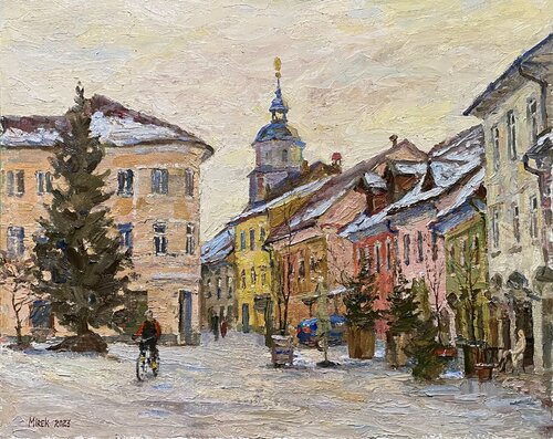 Old Town. Kranj. Slovenia. di Aleksei Mirek, Pittura in vendita su Singulart
