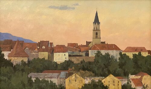 Warm Evening. Old Town di Aleksei Mirek, Pittura in vendita su Singulart