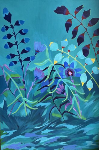 Nocturne Flora van Patricia Iepure, Schilderij te koop op Singulart