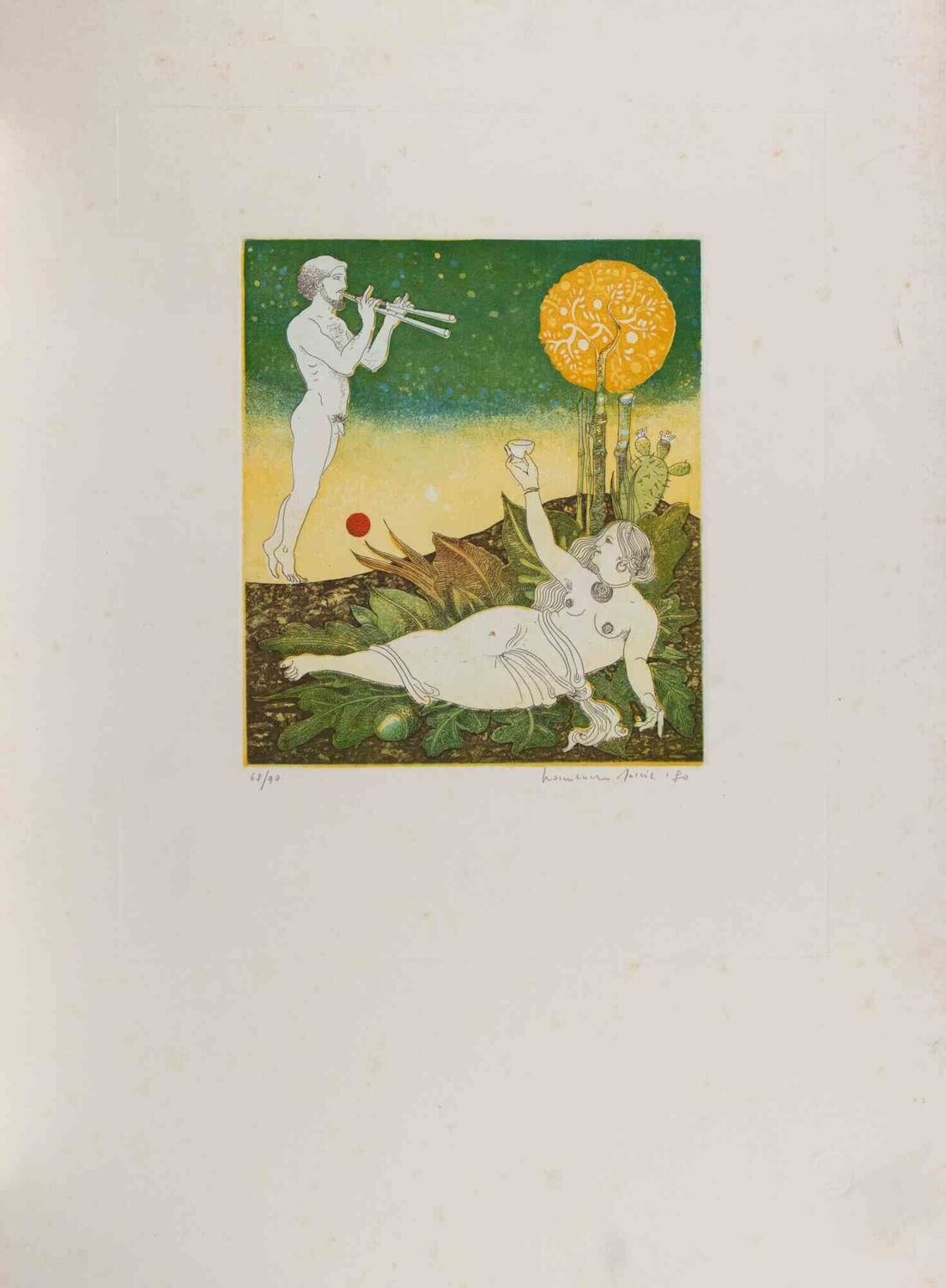 Mythological Scene Normanno Soscia Stampa in vendita