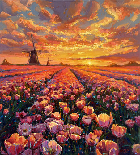 "Tulips" di Evgeny Chernyakovsky, Pittura in vendita su Singulart