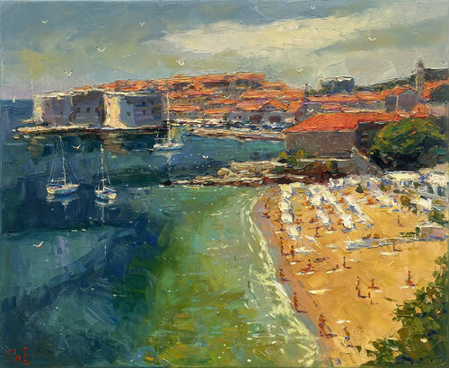 "Bay in Dubrovnik" van Evgeny Chernyakovsky, Schilderij te koop op Singulart
