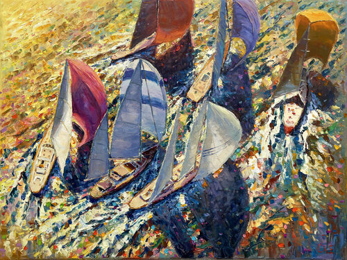 "The Path to the Horizon" par Evgeny Chernyakovsky, Peinture en vente sur Singulart