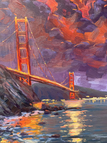 "Full moon" van Evgeny Chernyakovsky, Schilderij te koop op Singulart