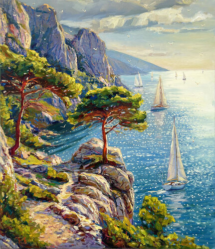 "Morning Calm" van Evgeny Chernyakovsky, Schilderij te koop op Singulart