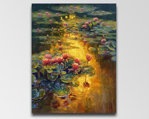 "Water lilies" von Evgeny Chernyakovsky, Malerei kaufen auf Singulart