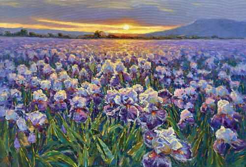 "Field of Flowers" van Evgeny Chernyakovsky, Schilderij te koop op Singulart
