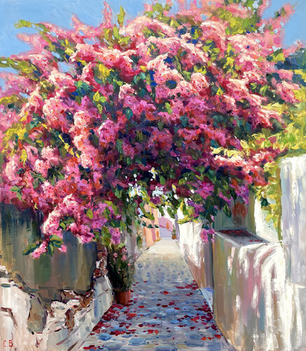 "Bush of Flowers" de Evgeny Chernyakovsky, Pintura a la venta en Singulart