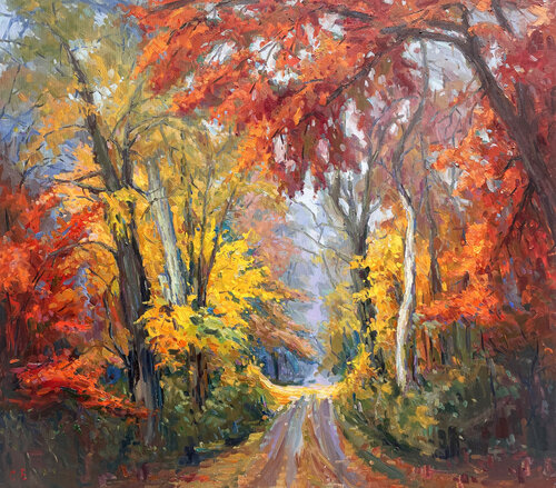 "Autumn forest" von Evgeny Chernyakovsky, Malerei kaufen auf Singulart