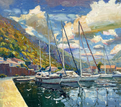 "Quiet Harbor" di Evgeny Chernyakovsky, Pittura in vendita su Singulart