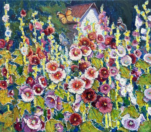 "Mallows at home" van Evgeny Chernyakovsky, Schilderij te koop op Singulart