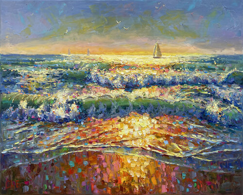 "Morning by the sea" von Evgeny Chernyakovsky, Malerei kaufen auf Singulart