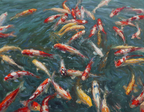"Koi" par Evgeny Chernyakovsky, Peinture en vente sur Singulart