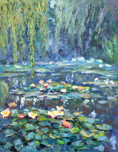 "Water lilies" by Evgeny Chernyakovsky, Painting for Sale on Singulart