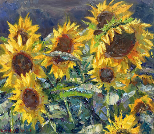 "Sunflowers" par Evgeny Chernyakovsky, Peinture en vente sur Singulart