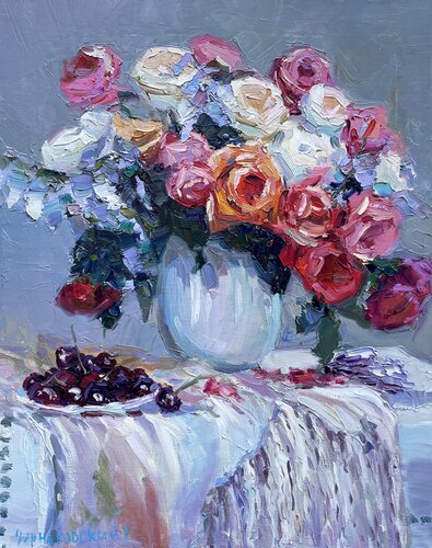 "Flower bouquet" par Evgeny Chernyakovsky, Peinture en vente sur Singulart